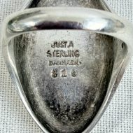 Vintage Just Andersen Denmark Modernist Sterling Silver Ring - 7