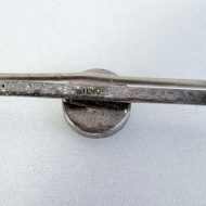 Vintage Sterling Silver Connemara Bar Brooch Green Stone - 5
