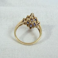 Vintage 9ct Yellow Gold Marquise Tanzanite Ring Hallmarked - 11
