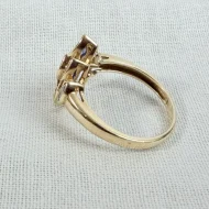 Vintage 9ct Yellow Gold Marquise Tanzanite Ring Hallmarked - 12