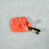 Vintage Coral Turtle Pendant Carved Charm - 8