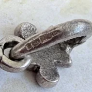 Vintage Sterling Silver Onyx Marcasite Black Cross Pendant - 10