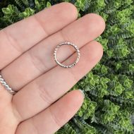 Antique 9ct Gold Split Ring Engraved Bolt Ring Connector Fob Chain Component Charm - Image 2