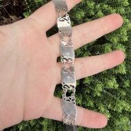 Vintage Siam Sterling Silver 925 Yellow Enamel Bracelet Nielloware Thai Dancer, photo 9