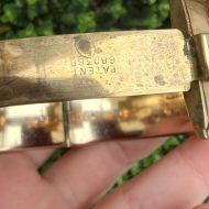 Vintage Wide Rolled Gold Bangle Chunky 1950s Engraved Floral, photo 14
